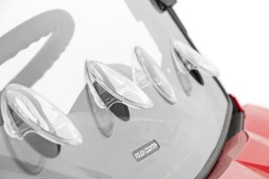 Polaris Ranger Crew XP 1000 EPS Northstar HVAC Edition Vented Full Windshield - Rough Country - Scratch Resistant - '17-'19